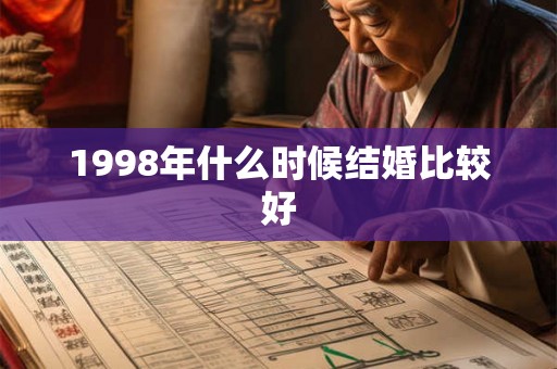 1998年什么时候结婚比较好 1998年什么时候结婚比较好