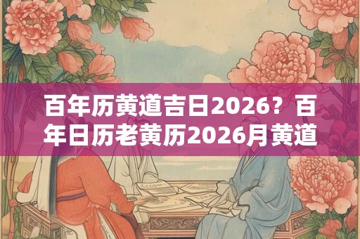 百年历黄道吉日2026？百年日历老黄历2026月黄道吉日