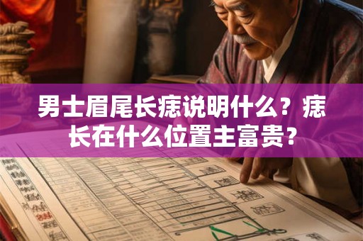 男士眉尾长痣说明什么？痣长在什么位置主富贵？