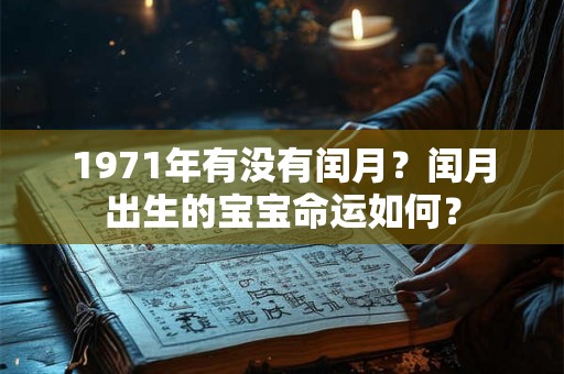1971年有没有闰月？闰月出生的宝宝命运如何？