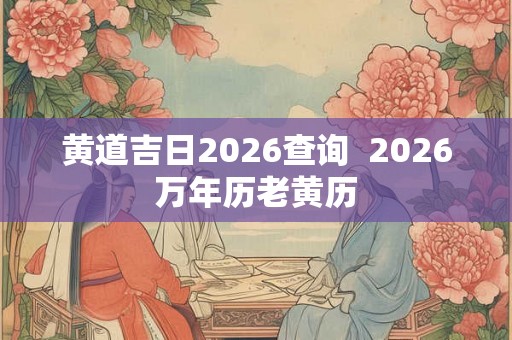 黄道吉日2026查询  2026万年历老黄历