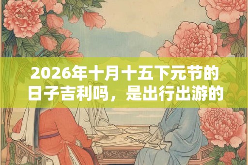 2026年十月十五下元节的日子吉利吗，是出行出游的吉日吗？