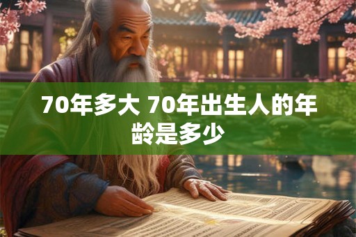 70年多大 70年出生人的年龄是多少