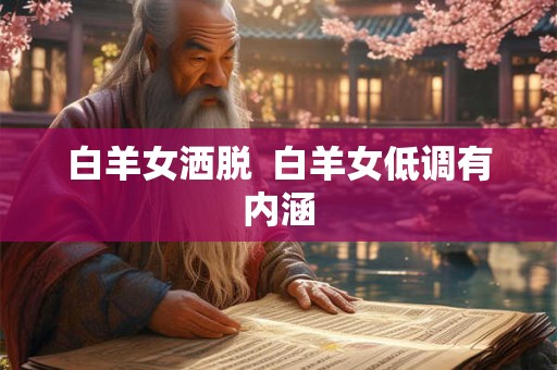 白羊女洒脱  白羊女低调有内涵