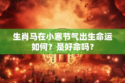 生肖马在小寒节气出生命运如何？是好命吗？