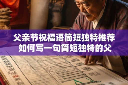 父亲节祝福语简短独特推荐 如何写一句简短独特的父亲节祝福语