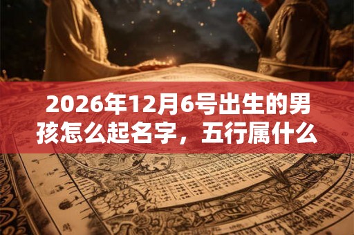 2026年12月6号出生的男孩怎么起名字，五行属什么