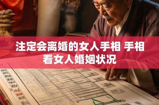 注定会离婚的女人手相 手相看女人婚姻状况
