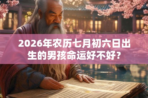 2026年农历七月初六日出生的男孩命运好不好？