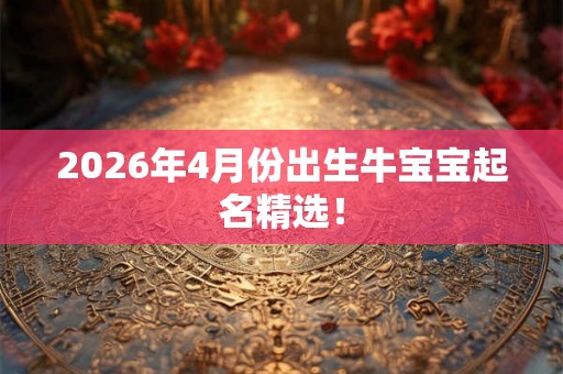 2026年4月份出生牛宝宝起名精选！