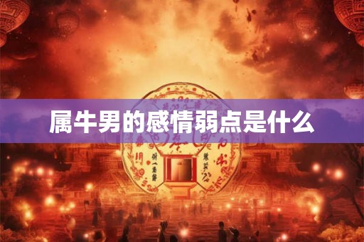 属牛男的感情弱点是什么