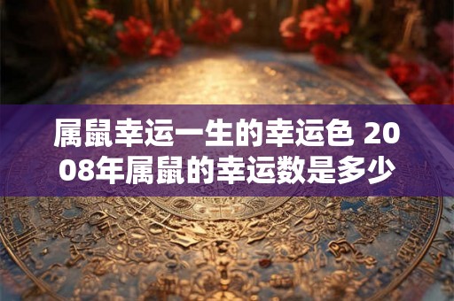 属鼠幸运一生的幸运色 2008年属鼠的幸运数是多少