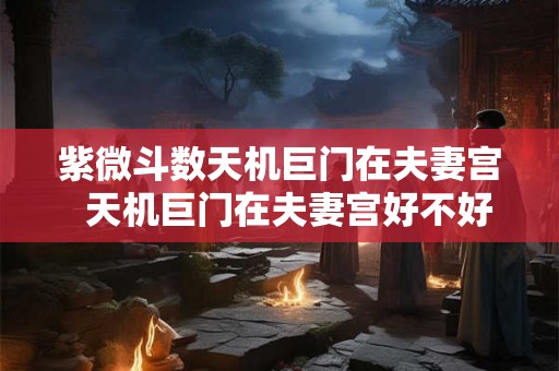 紫微斗数天机巨门在夫妻宫  天机巨门在夫妻宫好不好