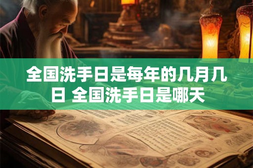 全国洗手日是每年的几月几日 全国洗手日是哪天