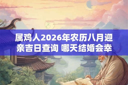属鸡人2026年农历八月迎亲吉日查询 哪天结婚会幸福