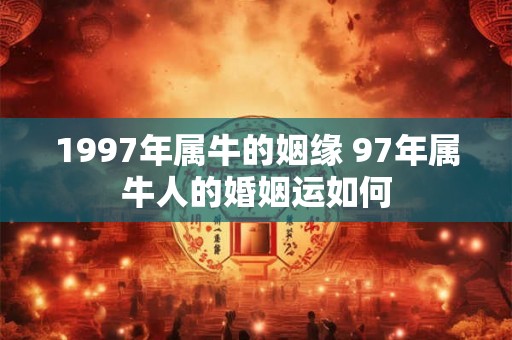 1997年属牛的姻缘 97年属牛人的婚姻运如何