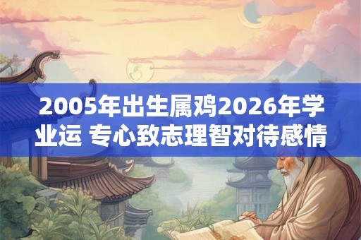 2005年出生属鸡2026年学业运 专心致志理智对待感情