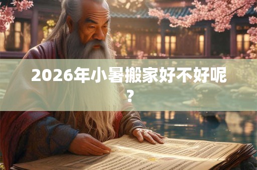 2026年小暑搬家好不好呢？