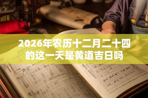 2026年农历十二月二十四的这一天是黄道吉日吗