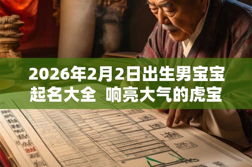 2026年2月2日出生男宝宝起名大全  响亮大气的虎宝宝名字