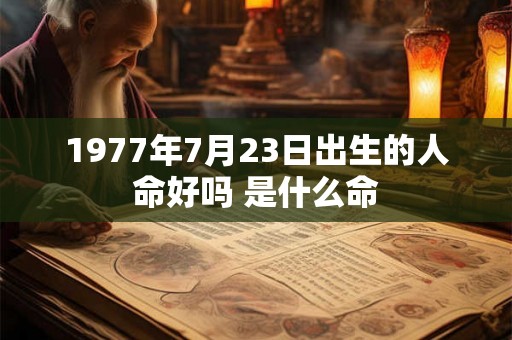 1977年7月23日出生的人命好吗 是什么命