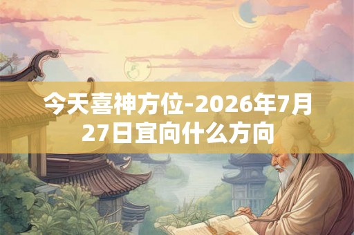 今天喜神方位-2026年7月27日宜向什么方向 今天喜神方位-2026年7月27日宜向什么方向