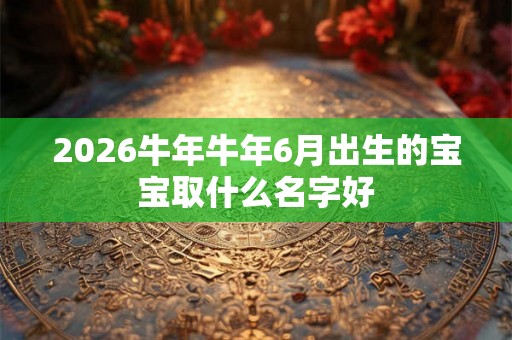 2026牛年牛年6月出生的宝宝取什么名字好