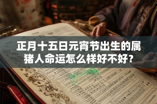 正月十五日元宵节出生的属猪人命运怎么样好不好？