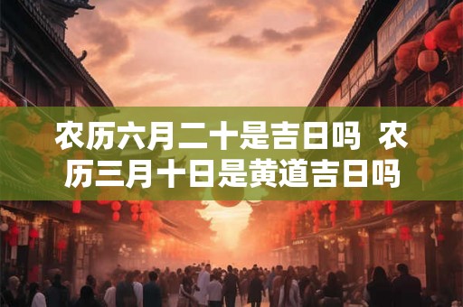农历六月二十是吉日吗  农历三月十日是黄道吉日吗