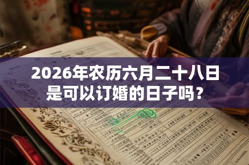 2026年农历六月二十八日是可以订婚的日子吗？