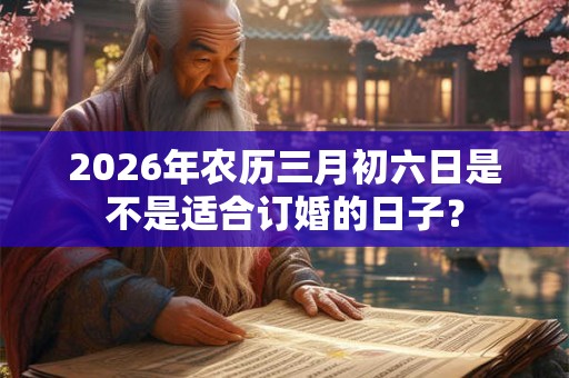 2026年农历三月初六日是不是适合订婚的日子？