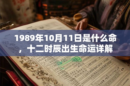 1989年10月11日是什么命，十二时辰出生命运详解
