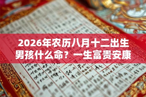 2026年农历八月十二出生男孩什么命？一生富贵安康吗？