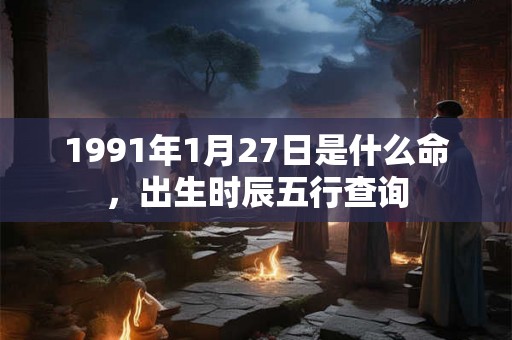 1991年1月27日是什么命，出生时辰五行查询