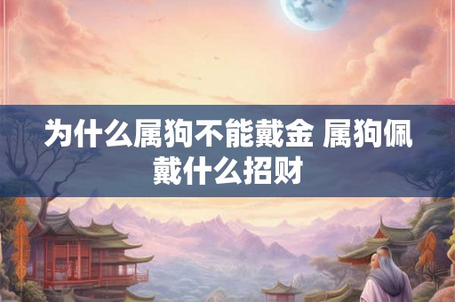 为什么属狗不能戴金 属狗佩戴什么招财