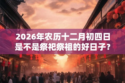 2026年农历十二月初四日是不是祭祀祭祖的好日子? 2026年农历十二月初四日是不是祭祀祭祖的好日子?