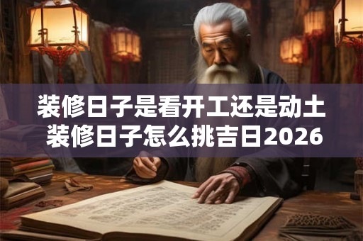 装修日子是看开工还是动土 装修日子怎么挑吉日2026 装修日子是看开工还是动土 装修日子怎么挑吉日2026