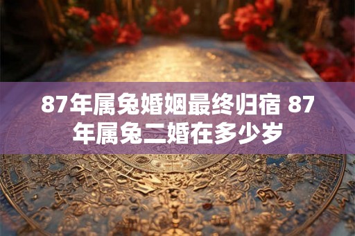 87年属兔婚姻最终归宿 87年属兔二婚在多少岁