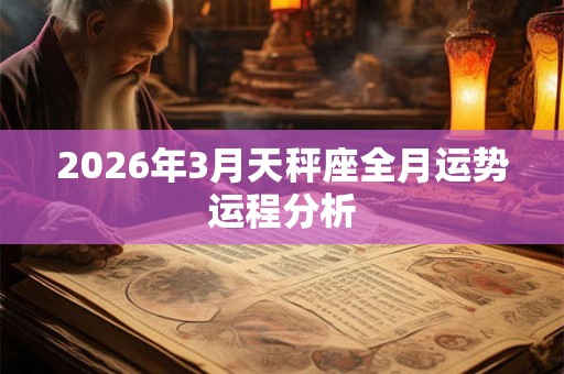 2026年3月天秤座全月运势运程分析