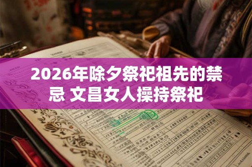 2026年除夕祭祀祖先的禁忌 文昌女人操持祭祀 2026年除夕祭祀祖先的禁忌 文昌女人操持祭祀