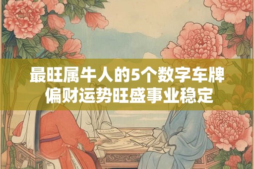 最旺属牛人的5个数字车牌 偏财运势旺盛事业稳定