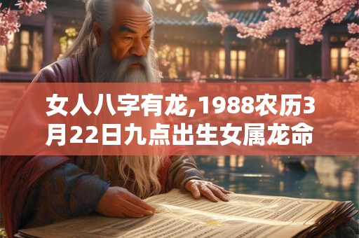 女人八字有龙,1988农历3月22日九点出生女属龙命运
