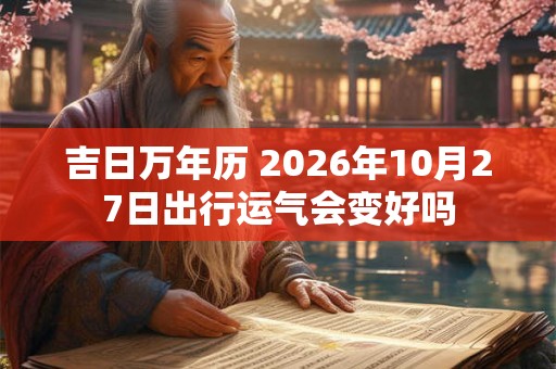 吉日万年历 2026年10月27日出行运气会变好吗