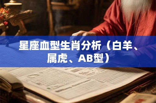 星座血型生肖分析(白羊、属虎、AB型) 星座血型生肖分析(白羊、属虎、AB型)