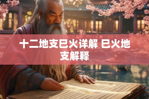 十二地支巳火详解 巳火地支解释