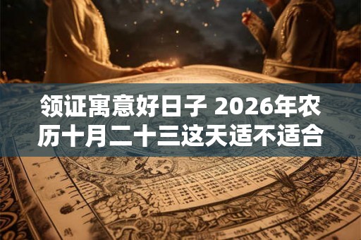 领证寓意好日子 2026年农历十月二十三这天适不适合领结婚证 领证寓意好日子 2026年农历十月二十三这天适不适合领结婚证