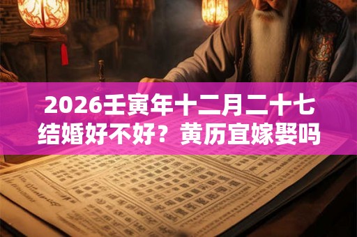 2026壬寅年十二月二十七结婚好不好？黄历宜嫁娶吗？