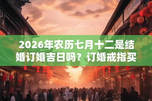 2026年农历七月十二是结婚订婚吉日吗？订婚戒指买一对还是一个