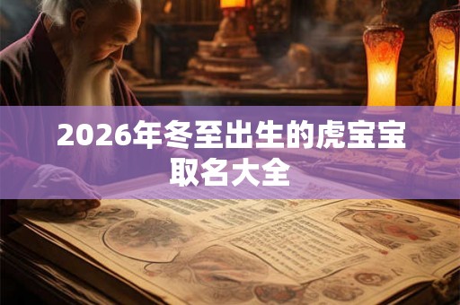 2026年冬至出生的虎宝宝取名大全