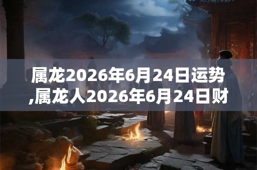 属龙2026年6月24日运势,属龙人2026年6月24日财运,生肖龙2026年6月24日运势